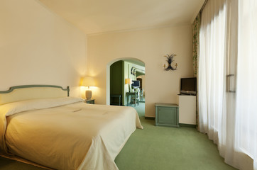 Fototapeta na wymiar interior luxury apartment, comfortable bedroom