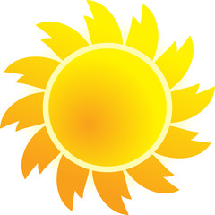Sun symbol, vector illustration