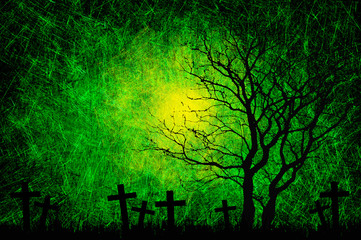 Obraz na płótnie Canvas Grunge textured Halloween night background