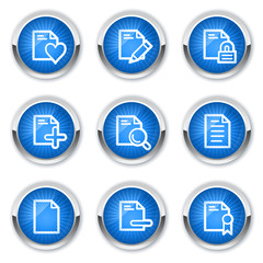 Document web icons set 2 , blue buttons