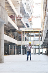 hard worker on construction site