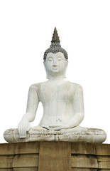 Buddha statue on the white