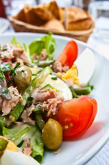 Delicious fresh salad with tomatoes