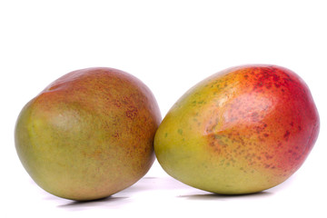 two fresh mango fruits