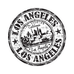 Obraz premium Los Angeles grunge rubber stamp