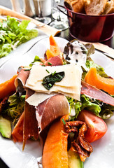 Fresh fruits salad - Delicious fresh salad with tomatoes