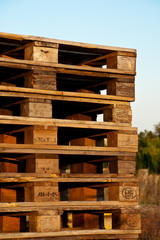 Ein Stapel Palletten