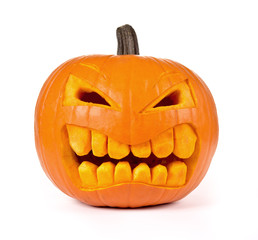 Halloween pumpkin isolated on white background