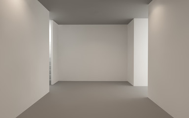 Empty room , minimal architecture white walls