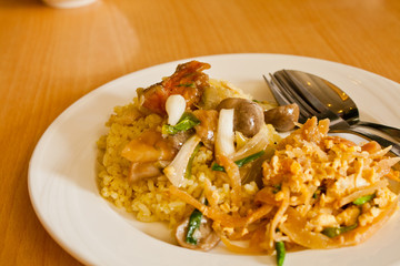 thai food rice and curry