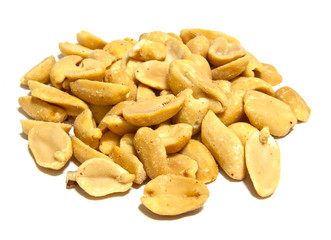 group of peanuts  isolated