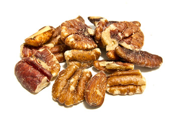 group of pecan isolated