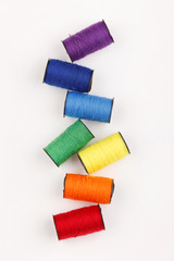 bobbins of lurex thread