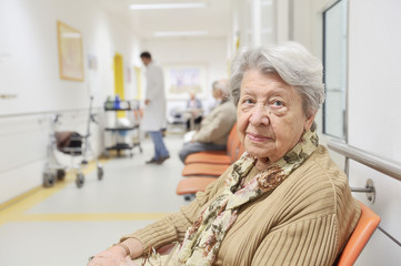 Senior Woman Waiting for Treatment in Hospital 1