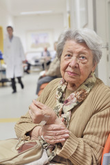 Senior Woman Waiting for Treatment in Hospital 2