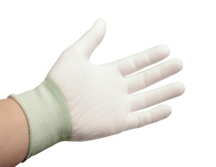 Hand in a white glove