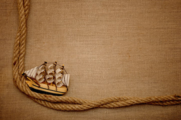 rope and model classic boat