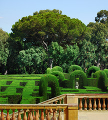 Naklejka premium park labyrinth in barcelona