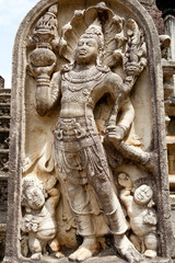 Fototapeta na wymiar starożytny guardstone na Vatadage w Polonnaruwa, Sri Lanka