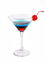 Tri-color cocktail martini