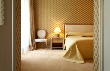 interior luxury apartment, comfortable bedroom