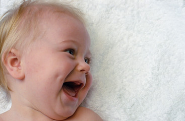smiling baby head
