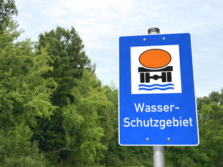 Schild Trinkwasserschutzgebiet