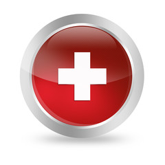 Obraz premium Schweiz Button