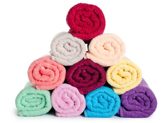 The combined  color towels
