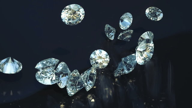 Loopable Large diamonds rolling over with slow motion