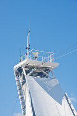White Crows Nest Against Blue Sky