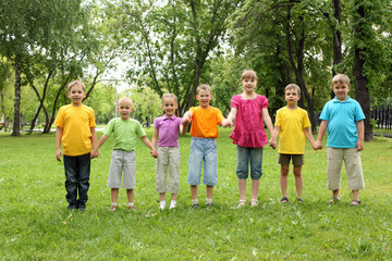 Group of children in the park