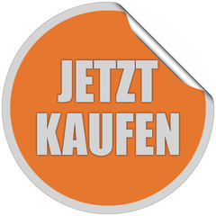 Sticker orange curl oben JETZT KAUFEN