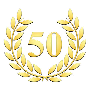 Lauriers 50 ans or en relief