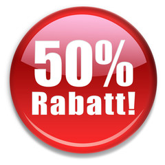 Button 50 % Rabatt