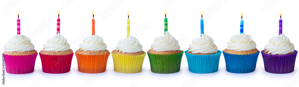 Sticker Birthday cupcakes