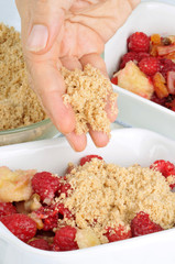 La chapelure sur le crumble