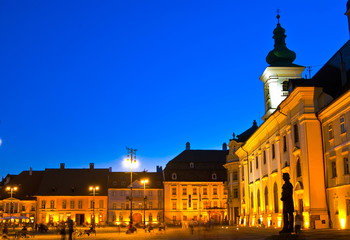 Fototapeta na wymiar Sibiu - Wgląd nocy