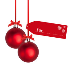 Weihnachtskugeln mit Anhänger