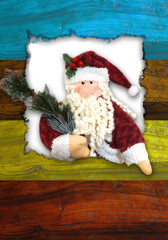 christmas santa postcard