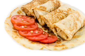 Fritters forcemeat isolated