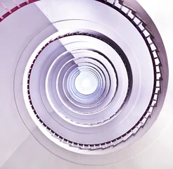 Raamstickers White spiral staircase. © kasto