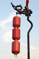 Tuinposter Red lanterns © bbbar