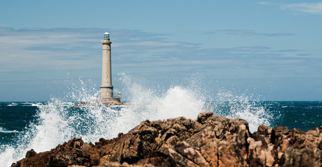 Lighthouse in the sea
