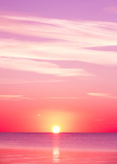 Sunrise Sky With Lighted Clouds