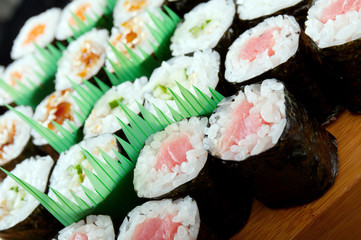 set of japanese sushi.