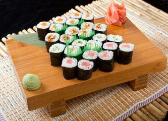 set of japanese sushi.