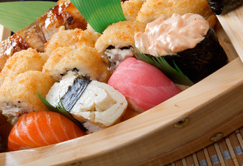 set of japanese sushi.