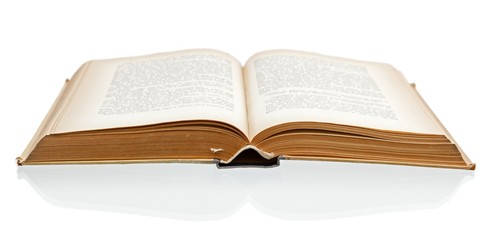 Open old book