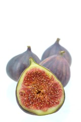Sliced figs fruit with selective focus